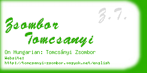 zsombor tomcsanyi business card